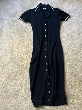 Sexy Vintage DKNY Button Through Dress SzS